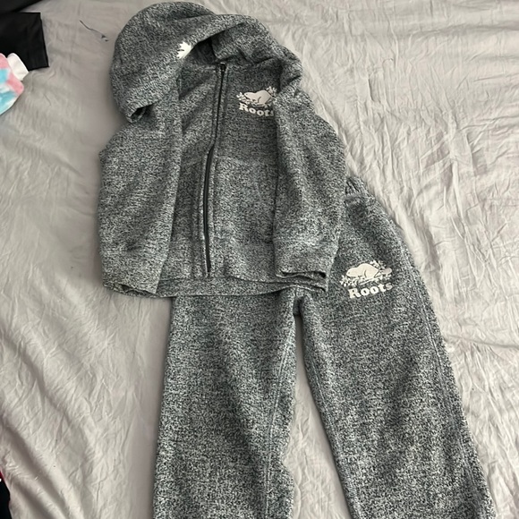 Kids Roots Salt And Pepper Tracksuit 